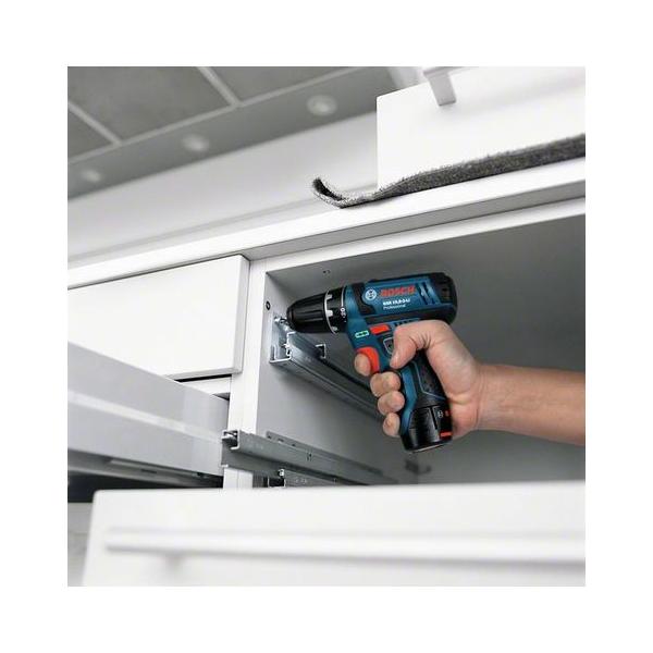 Bosch GSB 10,8-2-LI Professional drill Senza chiave Nero, Blu, Rosso