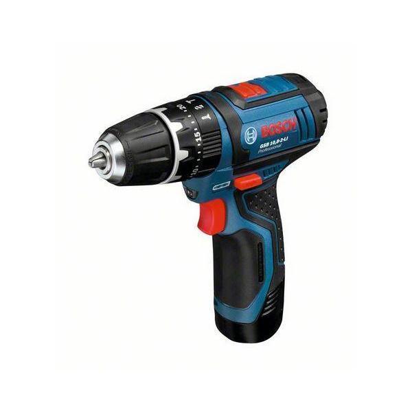 Bosch GSB 10,8-2-LI Professional drill Senza chiave Nero, Blu, Rosso