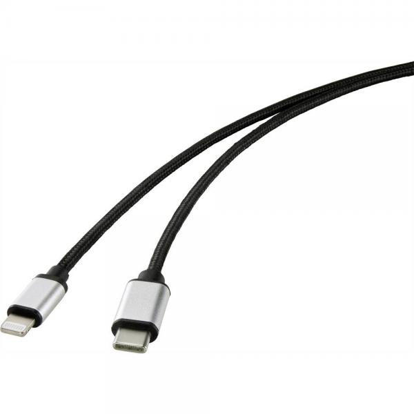 Renkforce RF-4353446 cavo Lightning 1 m Nero