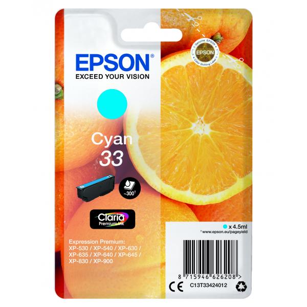 Epson Oranges Cartuccia Ciano T33 Claria Premium