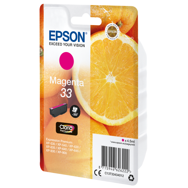 Epson Oranges Cartuccia Magenta T33 Claria Premium
