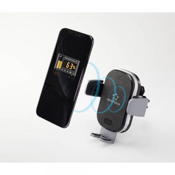 Renkforce RF-WCC-300 Telefono cellulare/smartphone Nero, Argento Supporto attivo